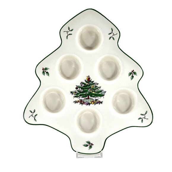 Spode Christmas Tree Multi Hole Tealight Candle Holder S3324-AB Tree Shaped LN - Picture 1 of 5